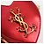 Borsa a spalla con catena Saint Laurent in pelle rossa e oro Auth BD2192M Rosso D'oro - vista 15