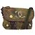 Borsa a spalla CHANEL ricamo graffiti in tela di pelle khaki CC Auth 121519SV Cachi
