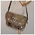 Borsa a spalla CHANEL ricamo graffiti in tela di pelle khaki CC Auth 121519SV Cachi - vista 24