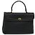 BALLY Borsa a mano trapuntata in pelle nera e oro Auth BA3175 Nero D'oro