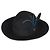 Cappello Trilby in misto cotone nero GG piumato Gucci L - vista 3