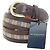 Burberry London Check Pattern Leather Belt Beige Dark brown