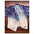 Autre Marque Kimono + Cinturón Obi de Seda Impresa Blanco Azul - vista 16