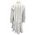 Vestido camisero de algodón a rayas azul claro con cintura baja Brunello Cucinelli - vista 3