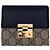 Gucci GG Supreme Canvas- und Leder-Padlock-Brieftasche