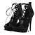 Décolleté Saint Laurent in camoscio nero con lacci