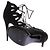 Décolleté Saint Laurent in camoscio nero con lacci - vista 7
