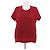 Top de seda roja de manga corta Golden Goose