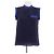 Top sin mangas de seda Lanvin Azul