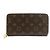 Cartera larga Zippy Monogram Louis Vuitton Castaño Monograma