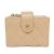Billetera compacta Chanel Matelassé para tarjetas y monedas Beige