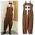 Autre Marque Tweed-Jumpsuit LEINWANDE Braun - Ansicht 3