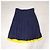 Genny gonna preppy in seta blu e gialla vintage 1990s Giallo - vista 4