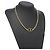 Collana Christian Dior metallo oro Auth am8660 D'oro