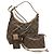 Salvatore Ferragamo Borsa a mano in vinile 2 pezzi marrone Auth mr1382