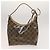 Salvatore Ferragamo Borsa a mano in vinile 2 pezzi marrone Auth mr1382 - vista 3