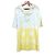 Vestido Antik Batik de algodón menta y amarillo Multicolor