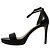 Sandali con piattaforma Nudist di Stuart Weitzman in pelle verniciata nera Nero - vista 4