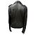Amiri Zipped Bikerjacke aus schwarzem Schafsleder - Ansicht 3