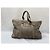 Borsa da weekend Brunello Cucinelli in suede grigio - vista 16