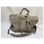 Borsa da weekend Brunello Cucinelli in suede grigio - vista 28