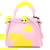 Fendi Mini Peekaboo Leather Fur Handbag Yellow  ref.2308313