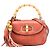 Bolsa de couro vermelho New Bamboo da Gucci