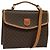 Céline Borsa a mano in tela Macadam CELINE in pelle PVC 2 in 1 marrone oro Auth yk18454 D'oro
