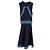 Vestido mini sem mangas em viscose azul marinho da Fendi