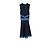 Vestido mini sem mangas em viscose azul marinho da Fendi - vista 5