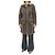 Manteau en cuir Ikks marron clair avec fausse fourrure