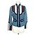 Marc Jacobs Trendy Folk Denim Jacke mit Samtdetails Blau