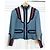 Marc Jacobs Trendy Folk Denim Jacke mit Samtdetails Blau - Ansicht 3