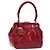 PRADA Borsa a Mano Smalto Rosso Argento Auth BA2814