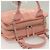 CHANEL Borsa a Mano in Tela e Pelle 2 in 1 Rosa Argento CC Auth BA2930 - vista 6