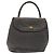 Borsa a mano BALLY in pelle grigia dorata Auth BA2912 Marrone D'oro