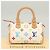 LOUIS VUITTON Bolsa Mini Speedy Monograma Multicolor Branco M92645 LV Auth 126502V - view 12
