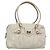 Borsa a Spalla Gancini in Pelle Bianca Argento Auth BA3224 di Salvatore Ferragamo Bianco