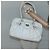Borsa a Spalla Gancini in Pelle Bianca Argento Auth BA3224 di Salvatore Ferragamo Bianco - vista 23