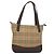 BURBERRY Nova Check Tote Bag Canvas Beige Silber Auth BA2880