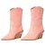Botas vaqueras Fendi de cuero rosa