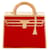 Hermès HERMES PENDANT CURIOSITY ACCESSORY KELLY LACQUER BAG H071667FD09 NECKLACE Red Gold-plated
