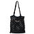 BORSA A MANO PRADA IN PAGLIA CON LOGO E FULARD IN SETA RAFFIA NERA - vista 18