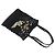 BORSA A MANO PRADA IN PAGLIA CON LOGO E FULARD IN SETA RAFFIA NERA - vista 4