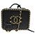 SAC A MAIN CHANEL VANITY LOGO CC CHAINE CUIR NOIR BANDOULIERE BLACK HANBAG