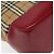 Borsa tote in tela Burberry Nova Check rossa beige oro Auth 126393 - vista 14