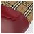 Borsa tote in tela Burberry Nova Check rossa beige oro Auth 126393 - vista 9