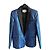 Blazer Sandro Leopardato Blu Iridescente