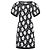 Chanel Vestido Camelia Logo CC Monocromático 34 FR