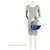 Borsa a spalla mini in pelle Burberry Shield Blu - vista 5